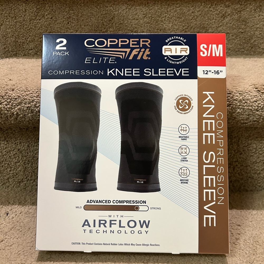 Copper Fit Elite Compression Knee Sleeve - Black